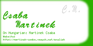 csaba martinek business card